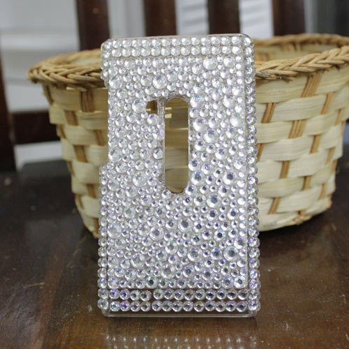 New Bling Diamond AB White Back Hard Case Cover For Nokia N9  