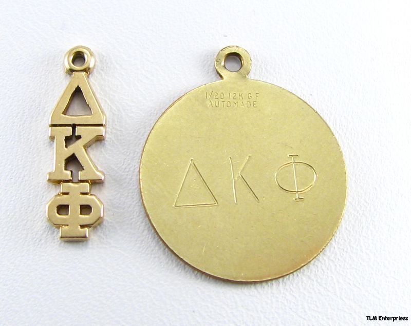 DELTA KAPPA PHI   10k Gold LAVALIERE fraternity CHARM  