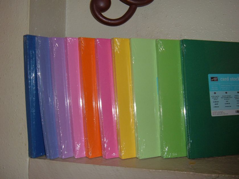   Retired Packs of CardStock Really Rust to YoYo Yellow & In Colors