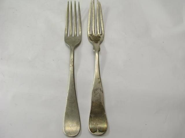 Vintage Lot of 2 Forks Wm Rogers Silver Nickel  