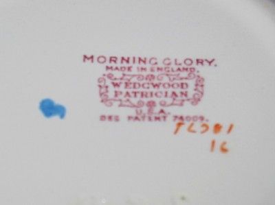 Wedgwood MORNING GLORY Patrician Cereal Bowl TL381  
