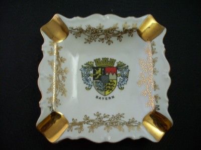 Kunst Palette Regnitzlosau Bayern Coat of Arms Ashtray  