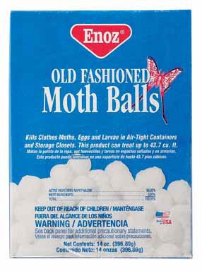 14oz box Enoz Old Fashioned Moth Balls  