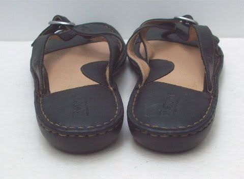 size 9 US, 40.5 EUR   BORN leather comfy thong slide sandal strappy 