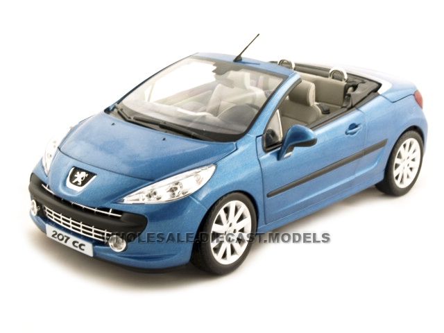 PEUGEOT 207CC 207 CABRIO BLUE 118 DIECAST MODEL NOREV  