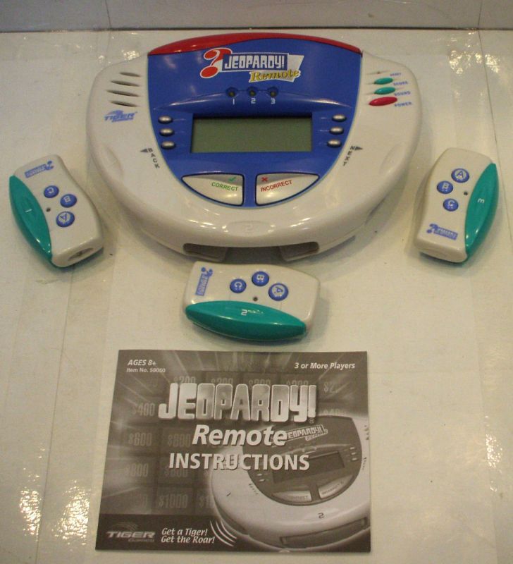 Jeopardy Remote Game Tiger 2003  3 Player +Instructions  