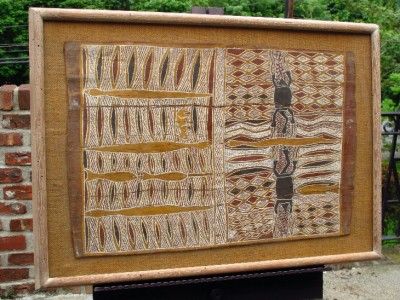 Old Aboriginal Bark Painting Arnhem Land Milingimbi Dorothy Bennett 