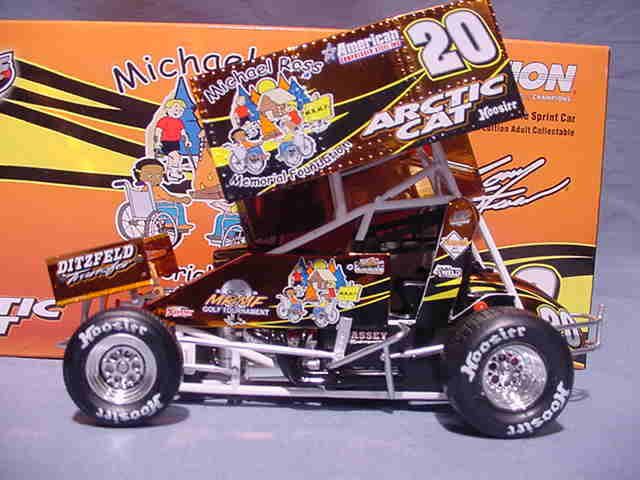   RARE CHROME ACTION SPRINT CAR ARCTIC CAT 124 R&R GMP DIECAST  