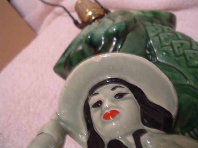 Vintage 50s Oriental Lady Lamp Deco/Mod  