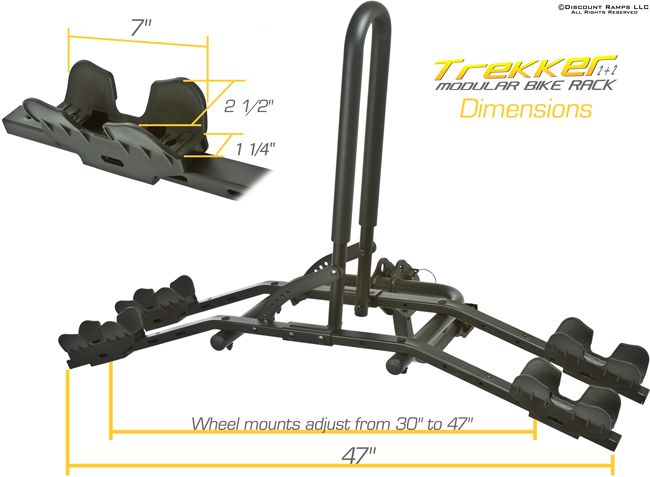 MODULAR 2 4 BIKE CARRIER TIRE CRADLE BICYCLE RACK 1 1/4 & 2 HITCHES 