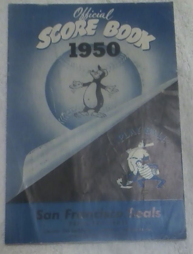 1950 San Francisco Seals Baseball Program, Ex Condition  