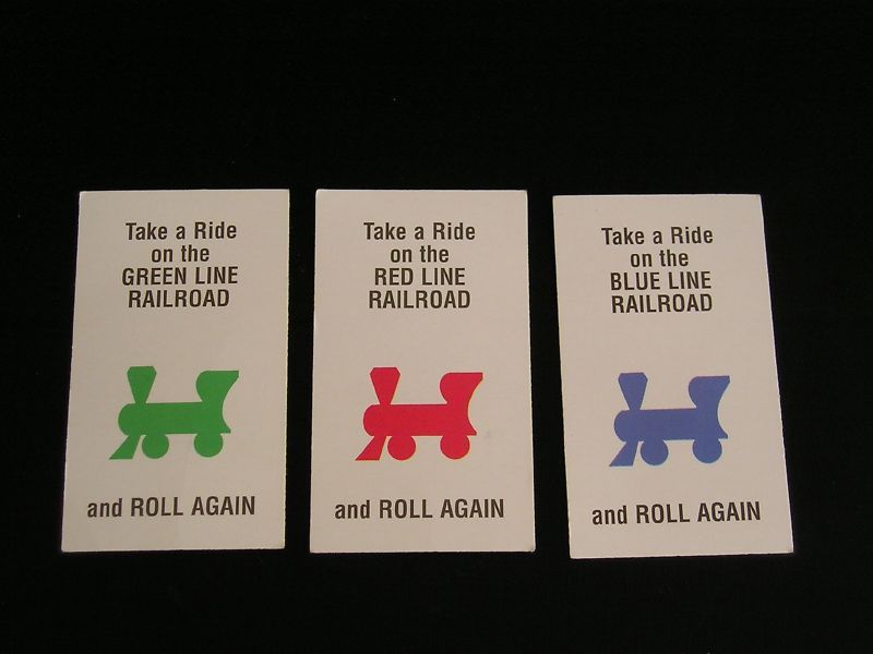 Monopoly Junior Game Pieces Replacement Train Cards  