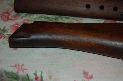 VINTAGE WOOD L1A1 FAL STOCK SET MARKED  