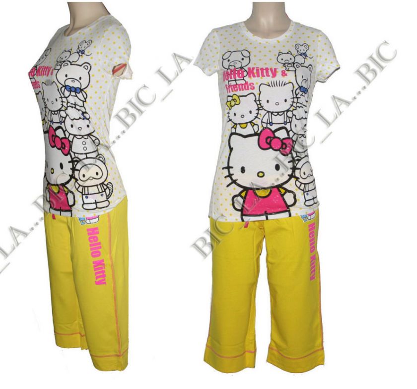 Hello Kitty Sleepwear T Shirt Caprice Pajamas S M L XL  