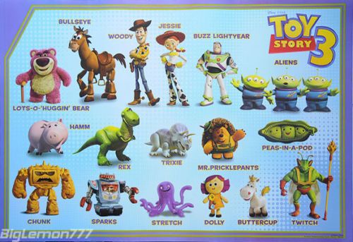 Animated TOY STORY 3 Disney/Pixar Movie Poster 2 24x35  