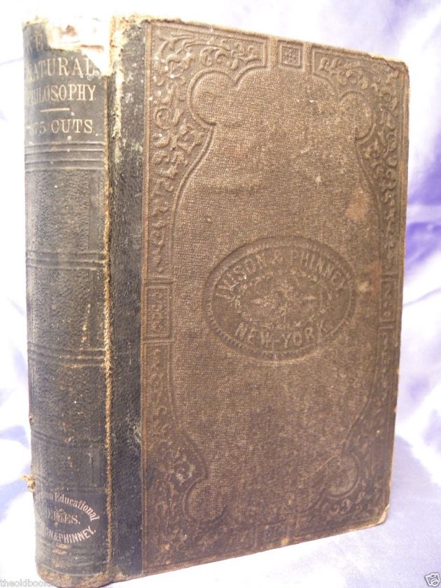   Natural Philosophy Civil War Era Book of Philosophy 1860  