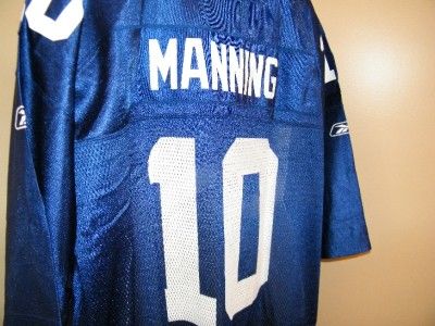 NEW Eli Manning #10 New York NY Giants MENS 4XL 4XLARGE REEBOK Jersey 