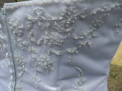 New Alfred Angelo White 16 Wedding Bridal Gown Dress Lace Destination 