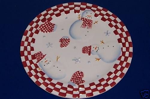 CUTE Snowman Platter by Bath & Body Works Holiday 1998  