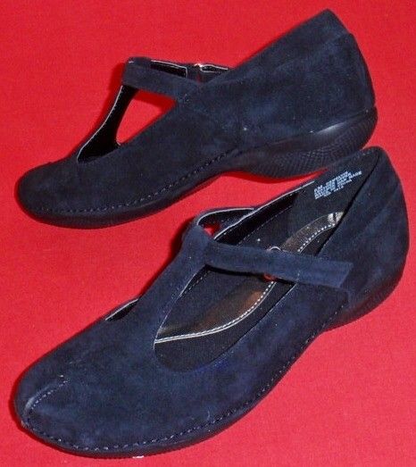 NEW Womens DOCKERS MELVIN Black Suede Mary Jane Loafers Casual Dress 