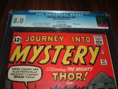 Journey into Mystery 87 vf CGC graded 8.0  