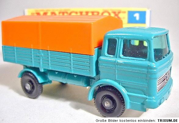 Matchbox RW 1E Mercedes Truck unlisted base casting m/b  