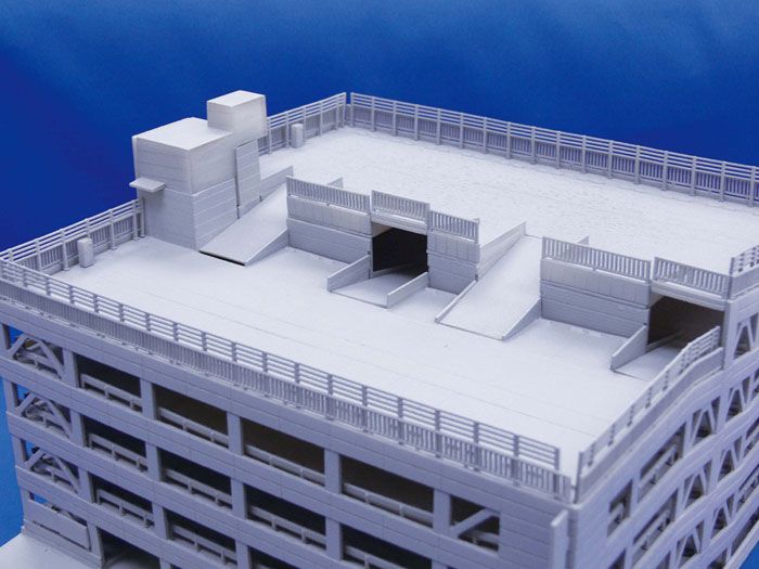 Parking Garage Blue (Car Park)   Aoshima 1/150 N scale  