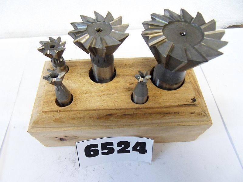 60 DEGREE 5 PIECE DOVETAIL CUTTER SET NEW 11/01/11  