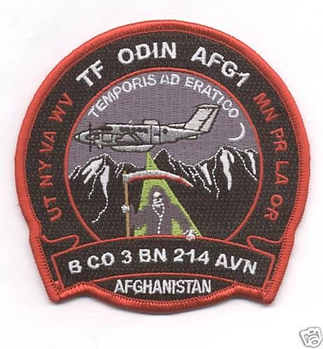 TASK FORCE ODIN B CO 3 BN 214th AVN #1 patch  