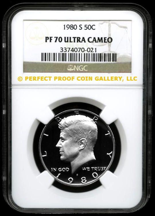 NGC PF70 UC 1980 S CLAD KENNEDY HALF PF 70  