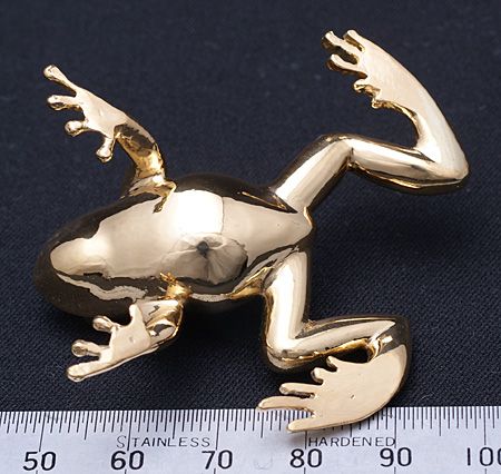 paper weight accessory figure 18 Karat GOLD frog New 1  