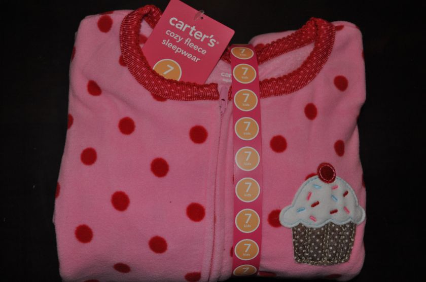 NWT CARTERS GIRLS 4 & 5 FOOTED FLEECE PAJAMAS 6 STYLES  