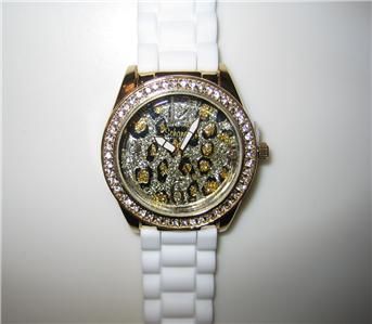 Safari Animal ZEBRA or LEOPARD Rhinestone Bling Watch  