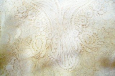 Lovely COLDWATER CREEK Stretchy SOFT Ivory LACE BLOUSE~Tunic TOP~Plus 