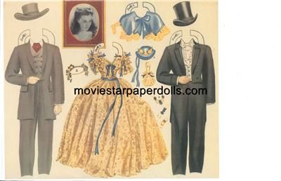 ViNTaGE GONE WITH WIND PAPER DOLLS LAZER REPRO ORG SZ  