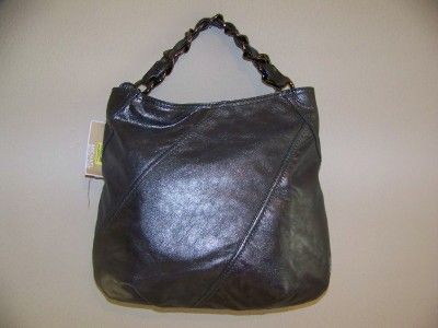 NWT Michael Kors Collette Gunmetal Large Shoulder Bag  