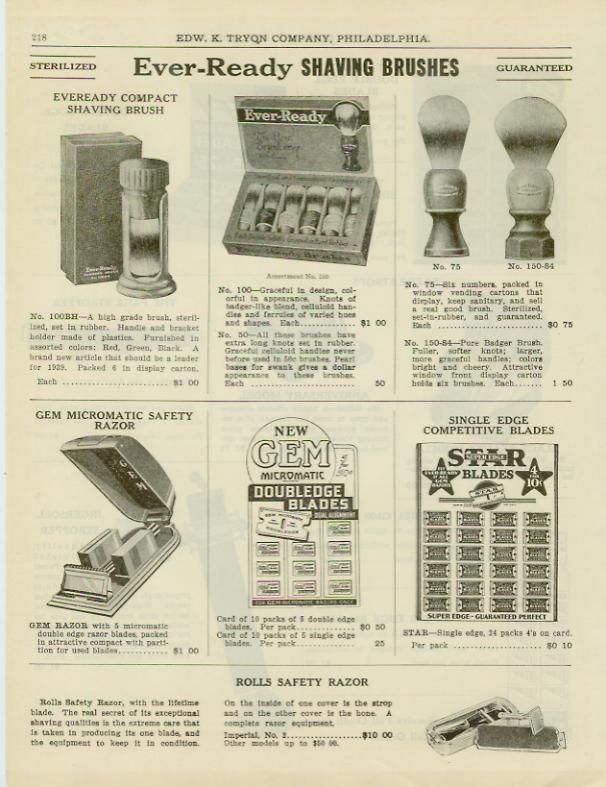   Advertising from the Edw K. Tryon Co Catalog, Philadelphia, PA c.1939