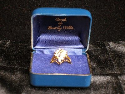 RONTE OF BEVERLY HILLS OPALS & CRYSTALS RING, SIZE 6, VINTAGE  