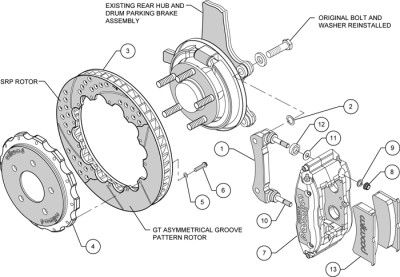 Front & Rear Disc Brake Kit Wilwood 140 8922 DR +  