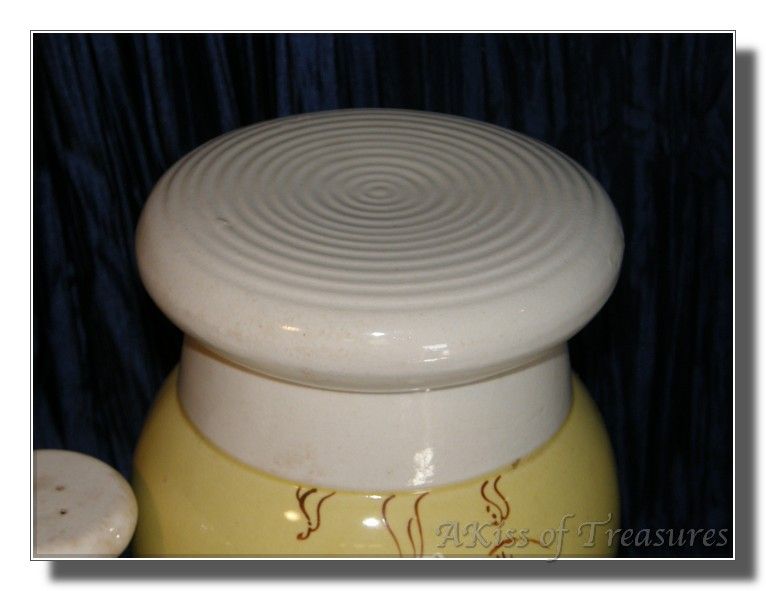 LOT McCoy Pottery Yellow Chef Cookie Jar Grease Shakers  