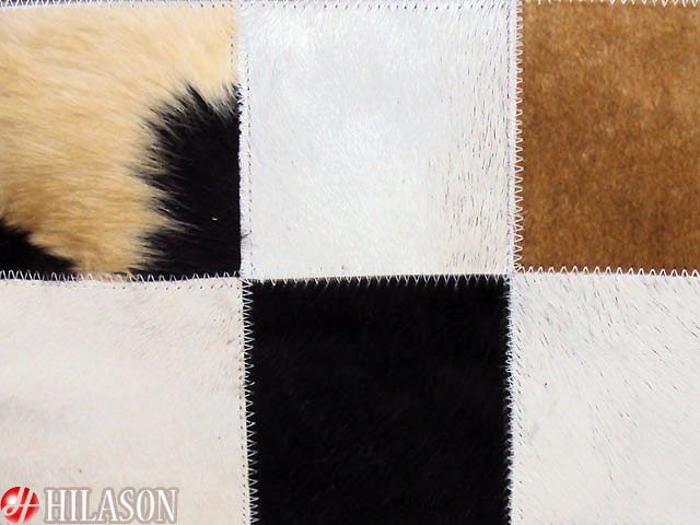 Cowhide Leather Hair On PatchWork Cushion Pillow Cover PL256  