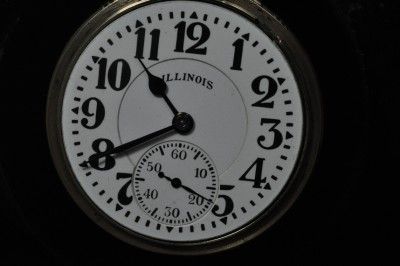   16 SIZE ILLINOIS SIXTY HOUR 21J BUNN SPECIAL POCKET WATCH KEEPING TIME