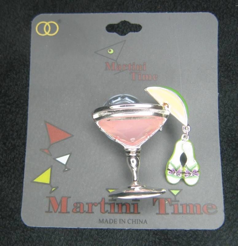 COCKTAIL MARTINI PIN MARGARITAVILLE FLOWER DRINK SANDAL  