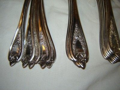 vtg 1847 Rogers Bros XS Triple OLD COLONY Flatware silverware set 24pc 