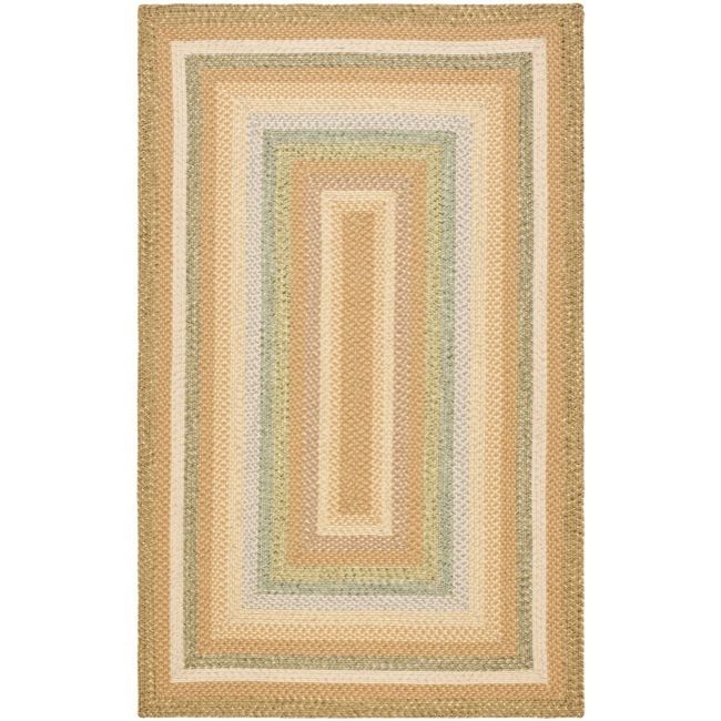 Reversible Tan Country Living Braided Area Rug 8 x 10  