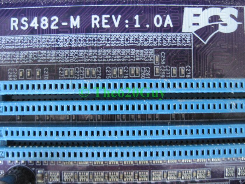 ECS RS482 M Socket 939 Motherboard +AMD Athlon 64 3700+  
