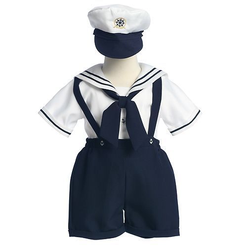 Anchors away with this cute sailor outfit from Lito.