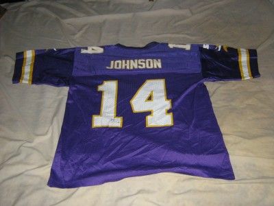 vintage BRAD JOHNSON MINNESOTA VIKINGS jersey size 46  