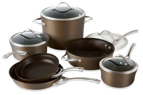   Calphalon Contemporary Bronze Nonstick 10 Piece Cookware Set  