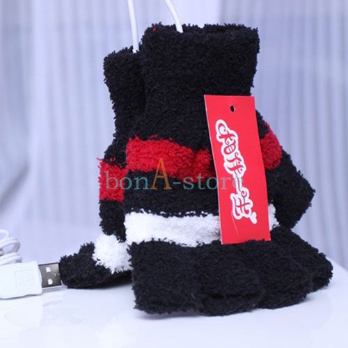 Brand new USB 2.0 Heating Hands Warm Woolen Gloves  